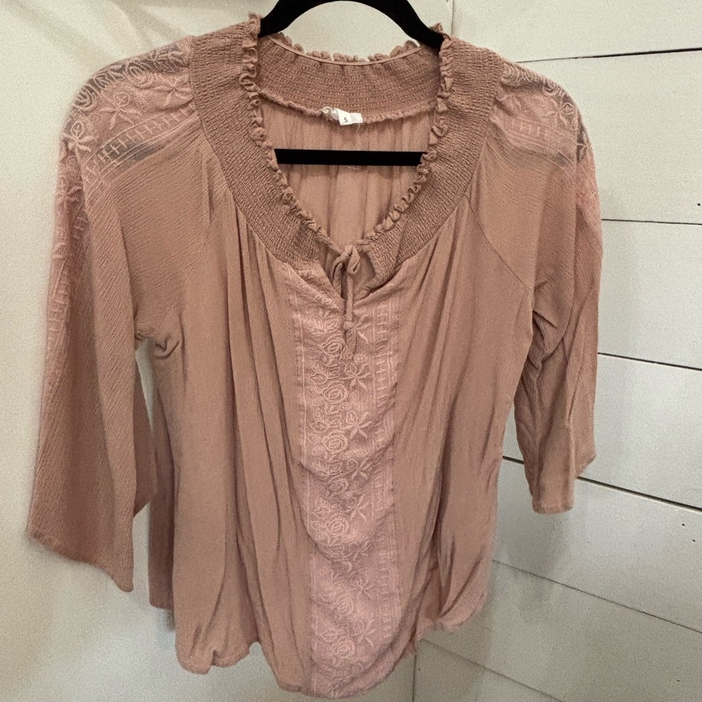 Maurices Blush Ruffled Blouse